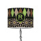 Argyle & Moroccan Mosaic 8" Drum Lampshade - ON STAND (Poly Film)