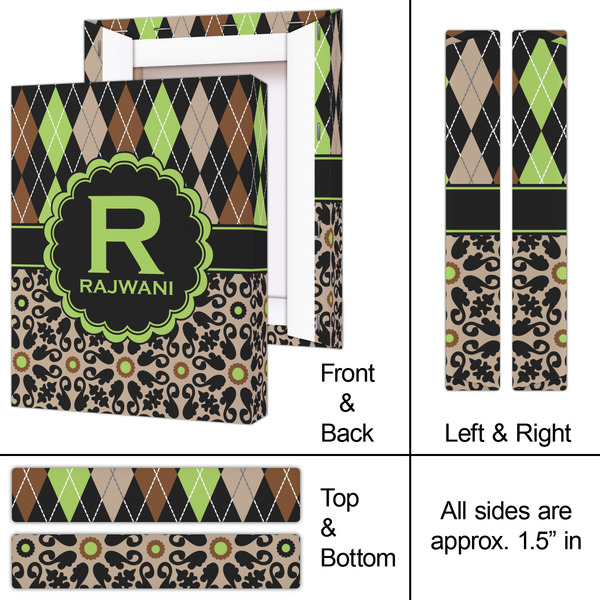 Argyle & Moroccan Mosaic 8x10 - Canvas Print - Approval