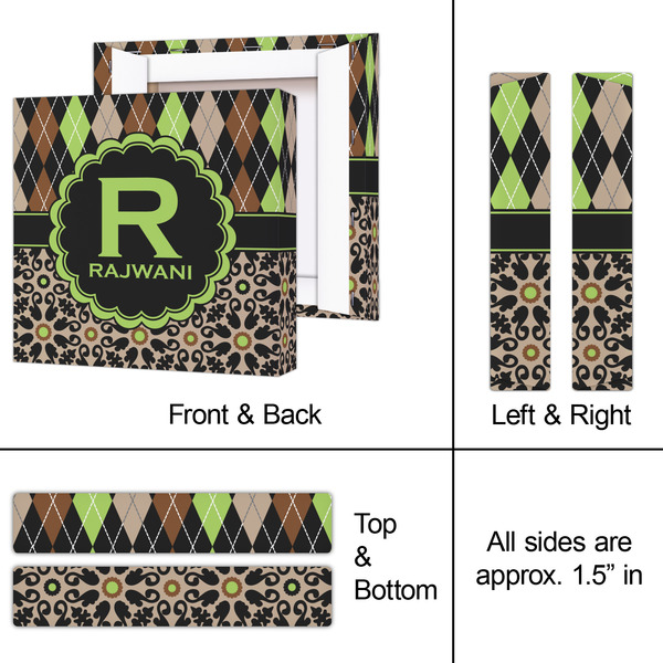 Argyle & Moroccan Mosaic 8x8 - Canvas Print - Approval