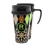 Argyle & Moroccan Mosaic Acrylic Travel Mug (Personalized)