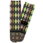 Argyle & Moroccan Mosaic Adult Crew Socks (Personalized)