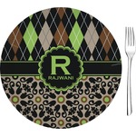 Argyle & Moroccan Mosaic 8" Glass Appetizer / Dessert Plates - Single or Set (Personalized)