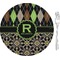 Argyle & Moroccan Mosaic Glass Appetizer / Dessert Plate 8" (Personalized)