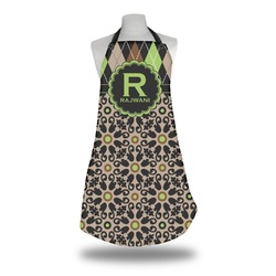 Argyle & Moroccan Mosaic Apron w/ Name and Initial
