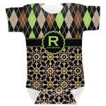 Argyle & Moroccan Mosaic Baby Bodysuit 12-18 (Personalized)