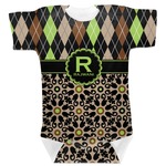 Argyle & Moroccan Mosaic Baby Bodysuit 6-12 (Personalized)