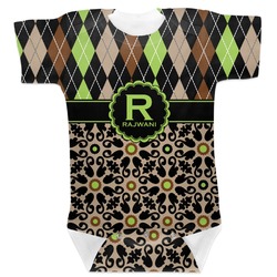 Argyle & Moroccan Mosaic Baby Bodysuit 6-12 (Personalized)