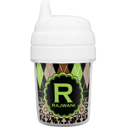 Argyle & Moroccan Mosaic Baby Sippy Cup (Personalized)