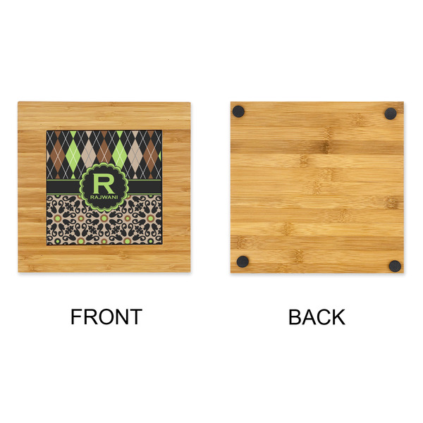 Argyle & Moroccan Mosaic Bamboo Trivet with 6" Tile - APPROVAL