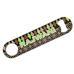 Argyle & Moroccan Mosaic Bar Bottle Opener w/ Name and Initial