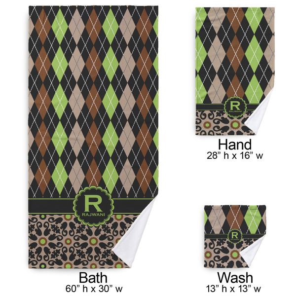 Argyle & Moroccan Mosaic Bath Towel Sets - 3-piece - Approval