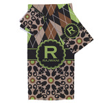 Argyle & Moroccan Mosaic Bath Towel Set - 3 Pcs (Personalized)
