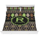 Argyle & Moroccan Mosaic Comforter Set - King (Personalized)