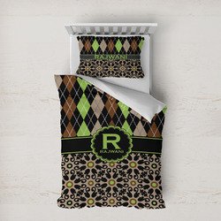 Argyle & Moroccan Mosaic Duvet Cover Set - Twin XL (Personalized)