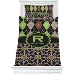 Argyle & Moroccan Mosaic Comforter Set - Twin (Personalized)