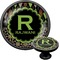Argyle & Moroccan Mosaic Black Custom Cabinet Knob (Front and Side)