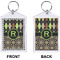 Argyle & Moroccan Mosaic Bling Keychain (Front + Back)