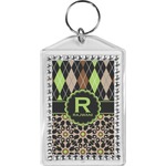 Argyle & Moroccan Mosaic Bling Keychain (Personalized)