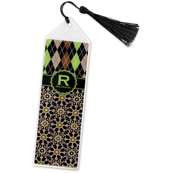 Custom Argyle & Moroccan Mosaic Book Mark w/Tassel (Personalized)
