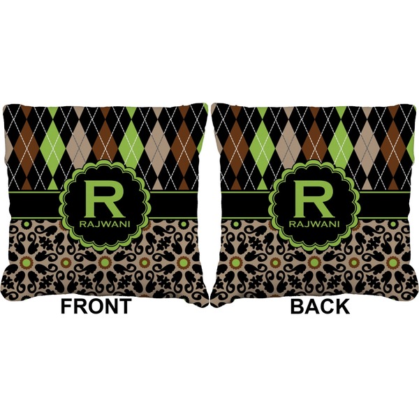 Argyle & Moroccan Mosaic Burlap Pillow Approval