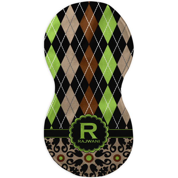 Argyle & Moroccan Mosaic Burp Peanut Shaped Flat