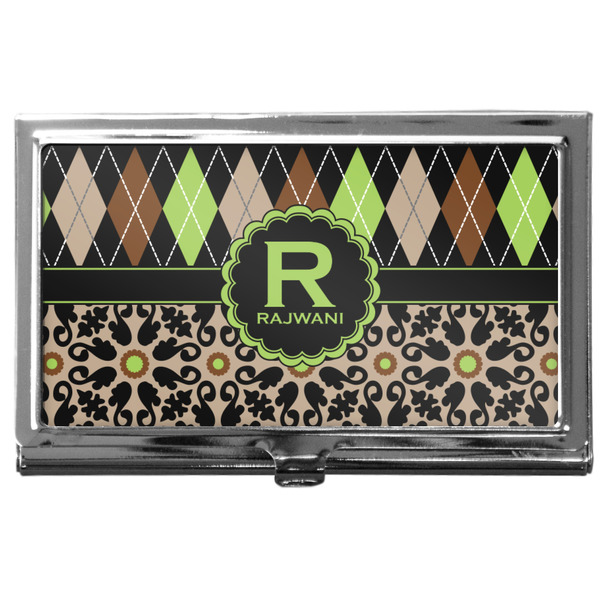 Custom Argyle & Moroccan Mosaic Business Card Case
