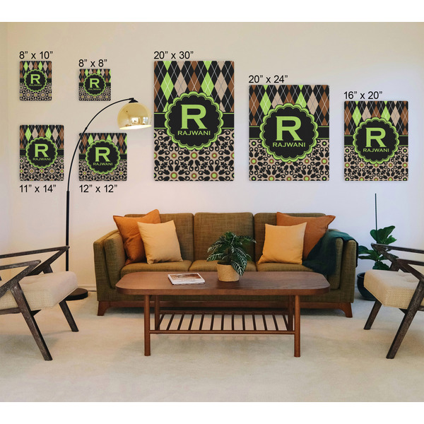 Argyle & Moroccan Mosaic Canvas Prints - Multiple Sizes