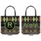 Argyle & Moroccan Mosaic Canvas Tote - Front and Back