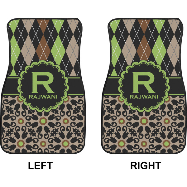 Argyle & Moroccan Mosaic Car Mat Front - Approval