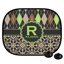 Argyle & Moroccan Mosaic Car Side Window Sun Shade (Personalized)