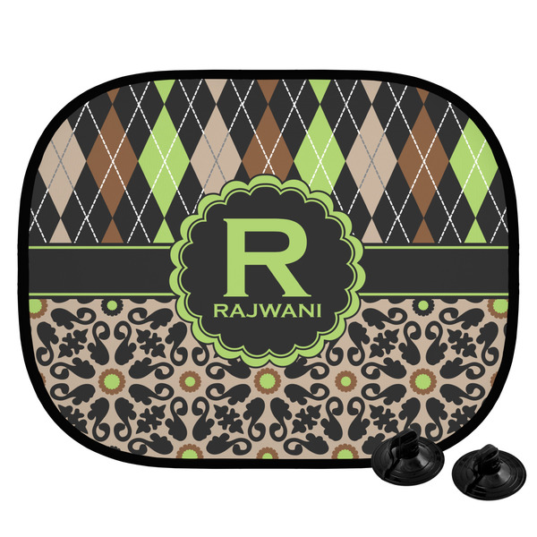 Custom Argyle & Moroccan Mosaic Car Side Window Sun Shade (Personalized)