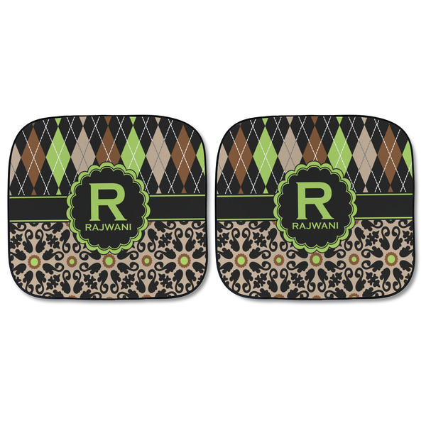 Argyle & Moroccan Mosaic Car Sun Shades - FRONT
