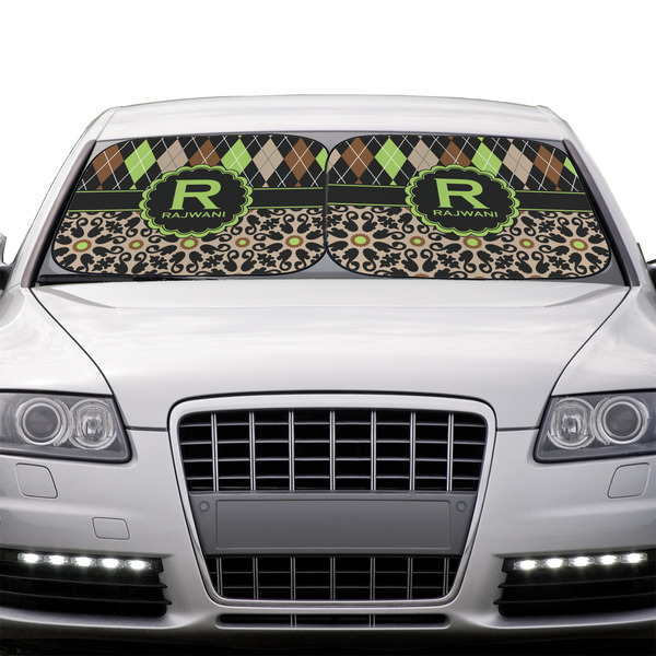 Argyle & Moroccan Mosaic Car Sun Shades - IN CONTEXT