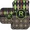Argyle & Moroccan Mosaic Car Floor Mats Set - 2 Front & 2 Back (Personalized)