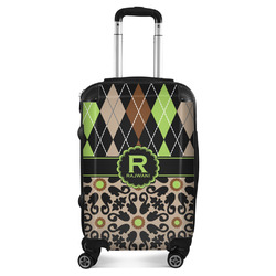 Argyle & Moroccan Mosaic Suitcase - 20" Carry On (Personalized)