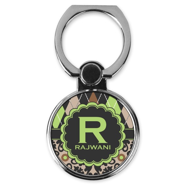 Custom Argyle & Moroccan Mosaic Cell Phone Ring Stand & Holder (Personalized)