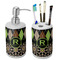 Argyle & Moroccan Mosaic Ceramic Bathroom Accessories Set (Personalized)