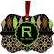 Argyle & Moroccan Mosaic Christmas Ornament (Front View)