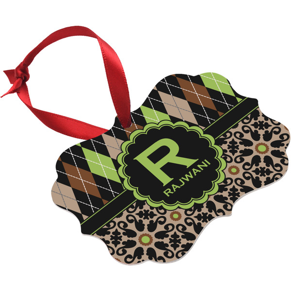 Argyle & Moroccan Mosaic Christmas Ornament