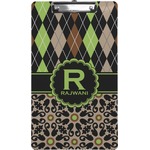 Argyle & Moroccan Mosaic Clipboard (Legal Size) (Personalized)