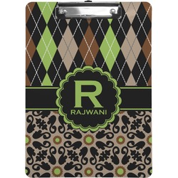 Argyle & Moroccan Mosaic Clipboard (Personalized)