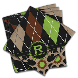 Argyle & Moroccan Mosaic Cloth Napkins (Set of 4) (Personalized)