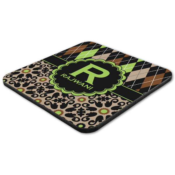 Argyle & Moroccan Mosaic Coaster Set - FLAT (one)