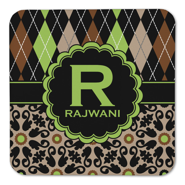 Argyle & Moroccan Mosaic Coaster Set - FRONT (one)