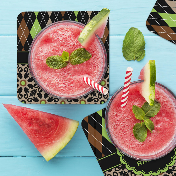 Argyle & Moroccan Mosaic Coaster Set - LIFESTYLE