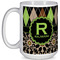Argyle & Moroccan Mosaic 15 Oz Coffee Mug - White (Personalized)