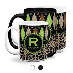 Argyle & Moroccan Mosaic Coffee Mug (Personalized)