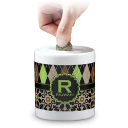 Argyle & Moroccan Mosaic Coin Bank (Personalized)