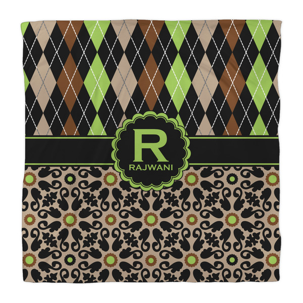 Argyle & Moroccan Mosaic Comforter - Queen - Front