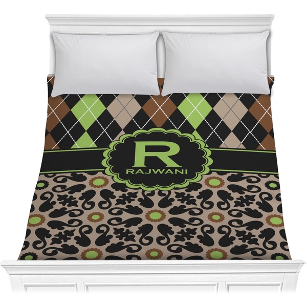Custom Argyle & Moroccan Mosaic Comforter - Full / Queen (Personalized)